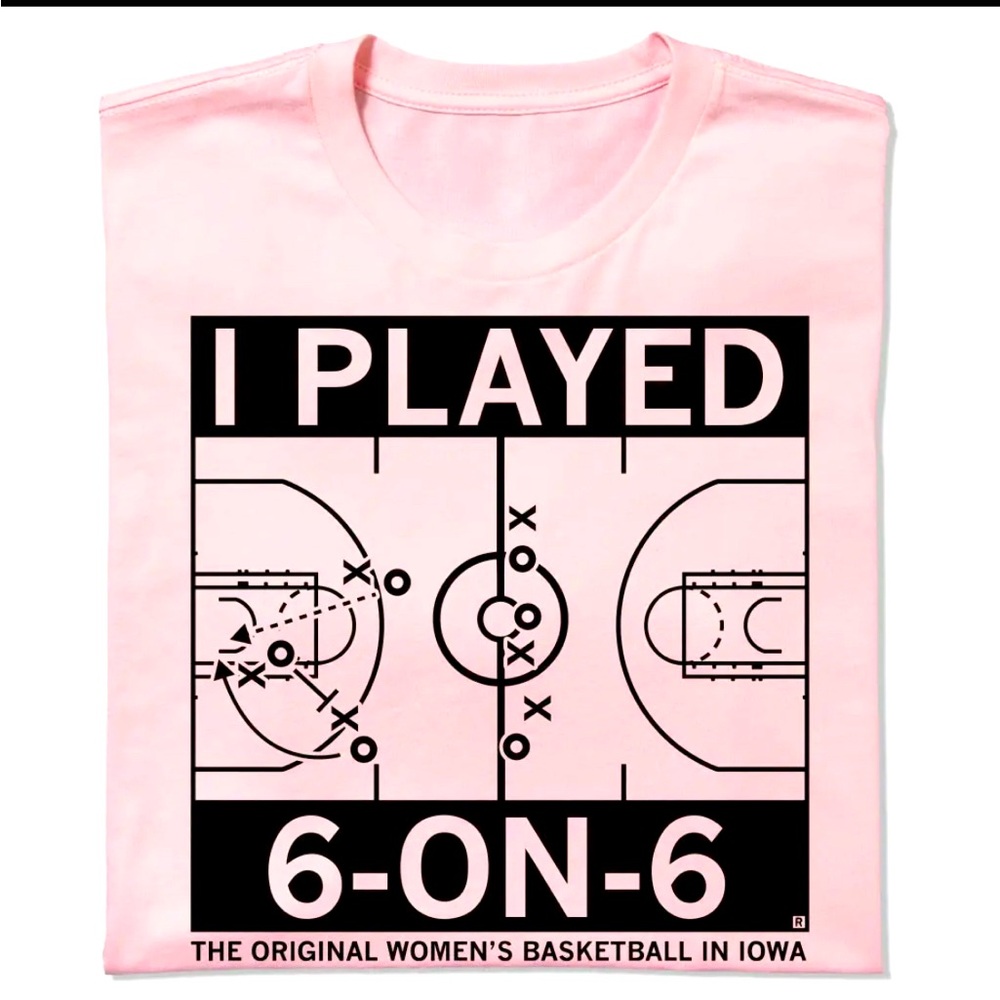 Pink Basketball “I Played 6 on 6” Graphic T-Shirt